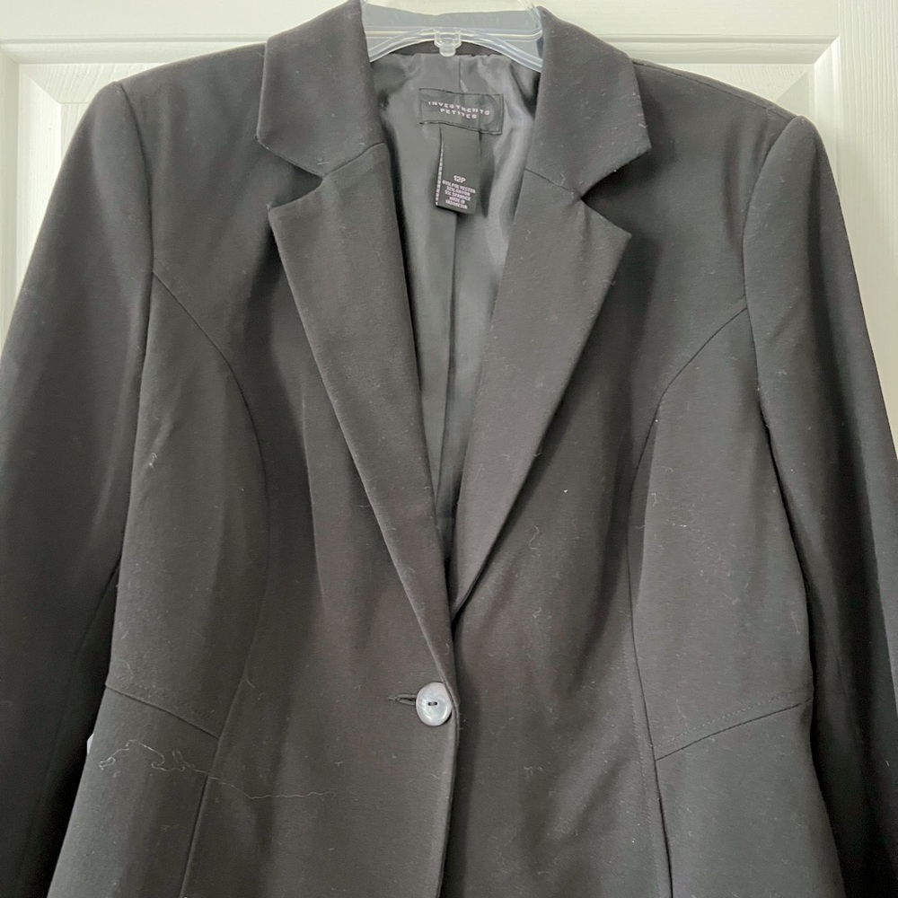 Investments petite black jacket